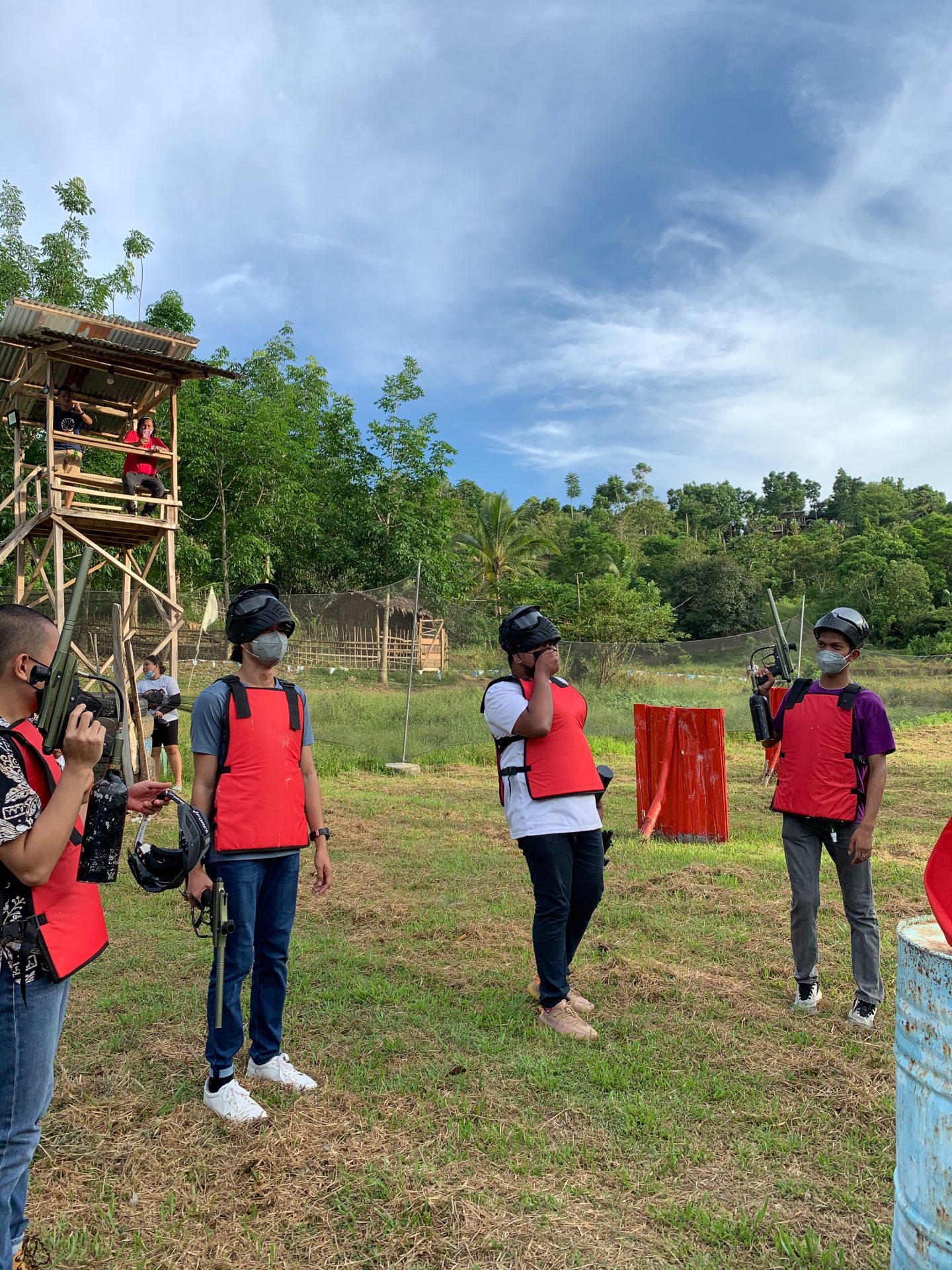 Tourists playing paintball at the FMV Sports Adventure. Photo courtesy of the Department of Tourism – Region IX.
